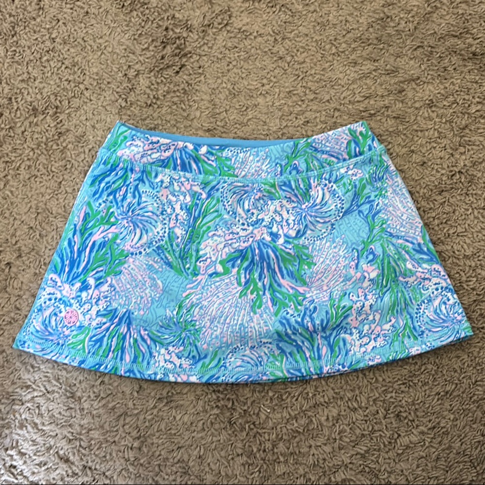 Lilly Pulitzer Kids Skort in Blue and Pink Floral